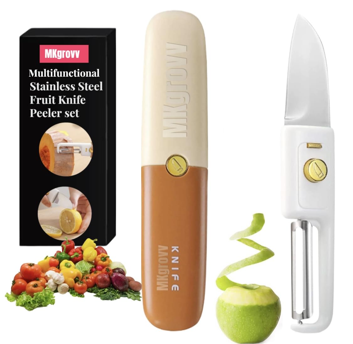 2 in 1 peeler knife